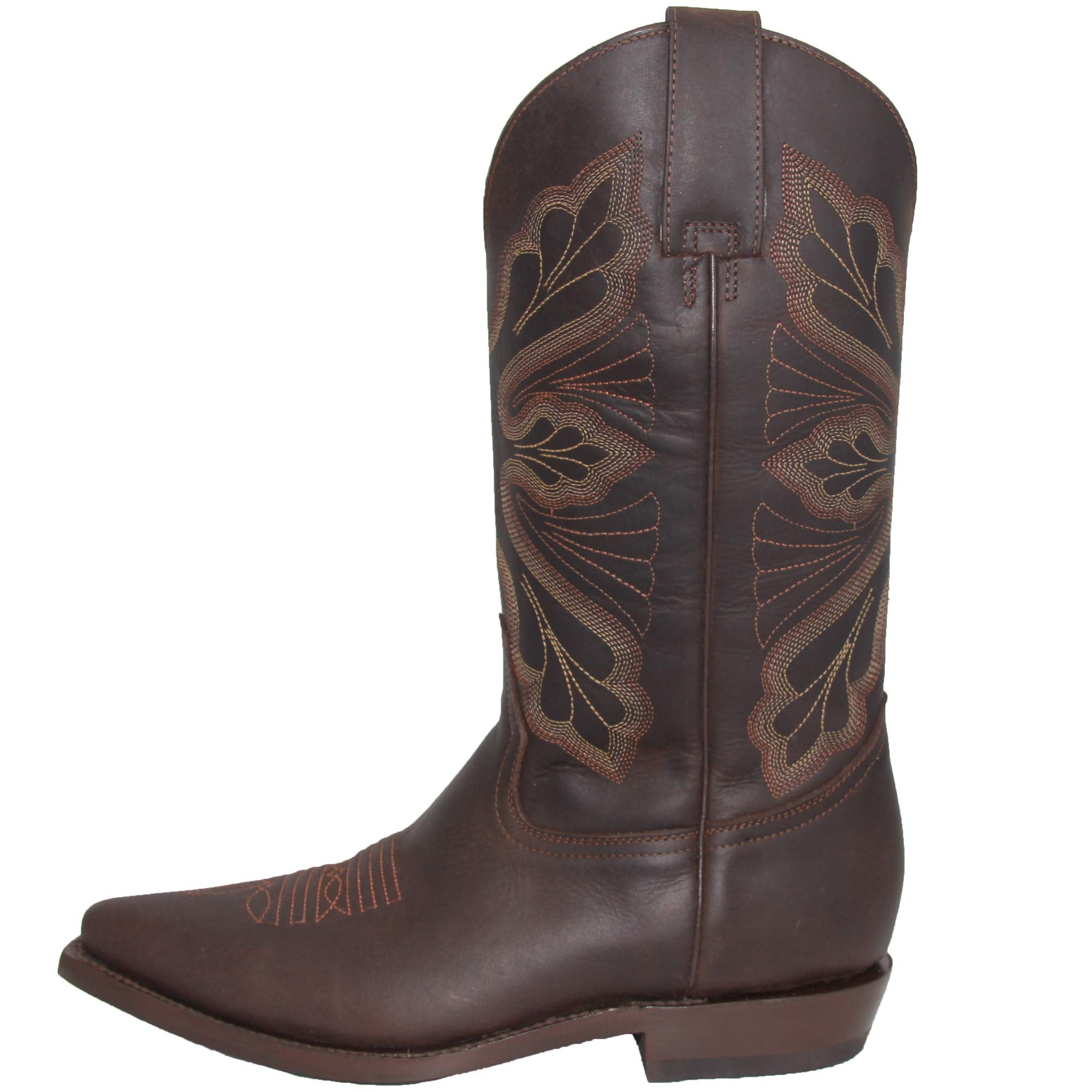 Men's Genuine Leather Cowboy Boots, J Toe Western Leather Boots