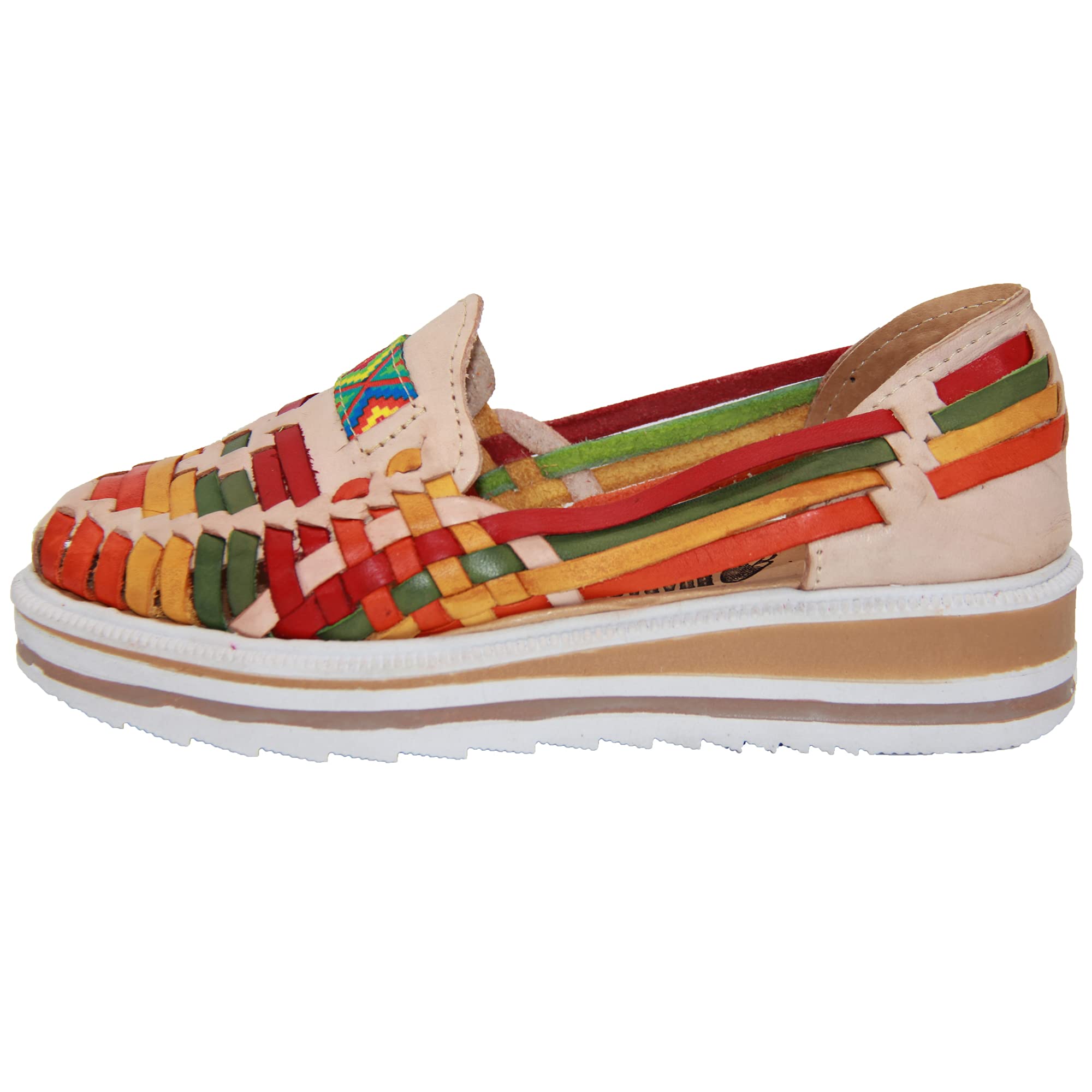 Women’s Leather Huarache Wedge Sandal, Mexican Huarache Sandal, Platform Huarache Sandal