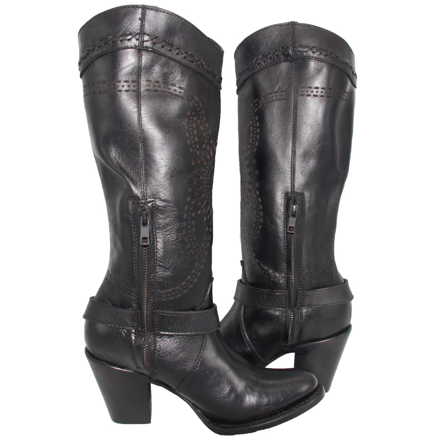 Women's Tall Cowboy Boot Round Toe