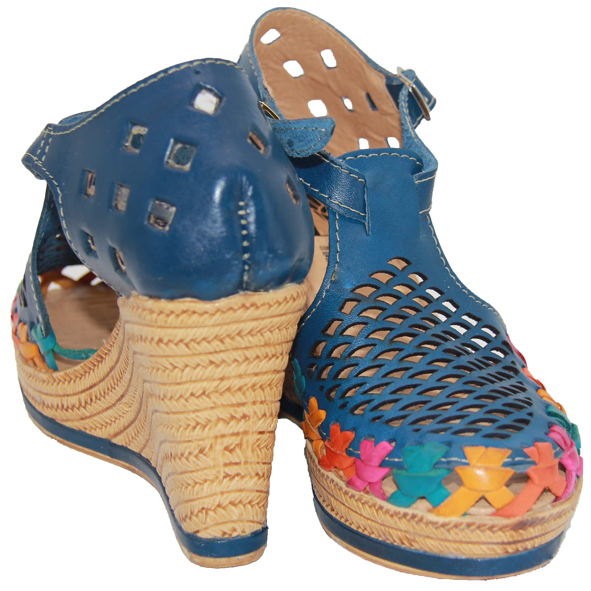 Women's Leather Mexican Huarache Sandal, Women's Huarache Leather Wedge Sandal