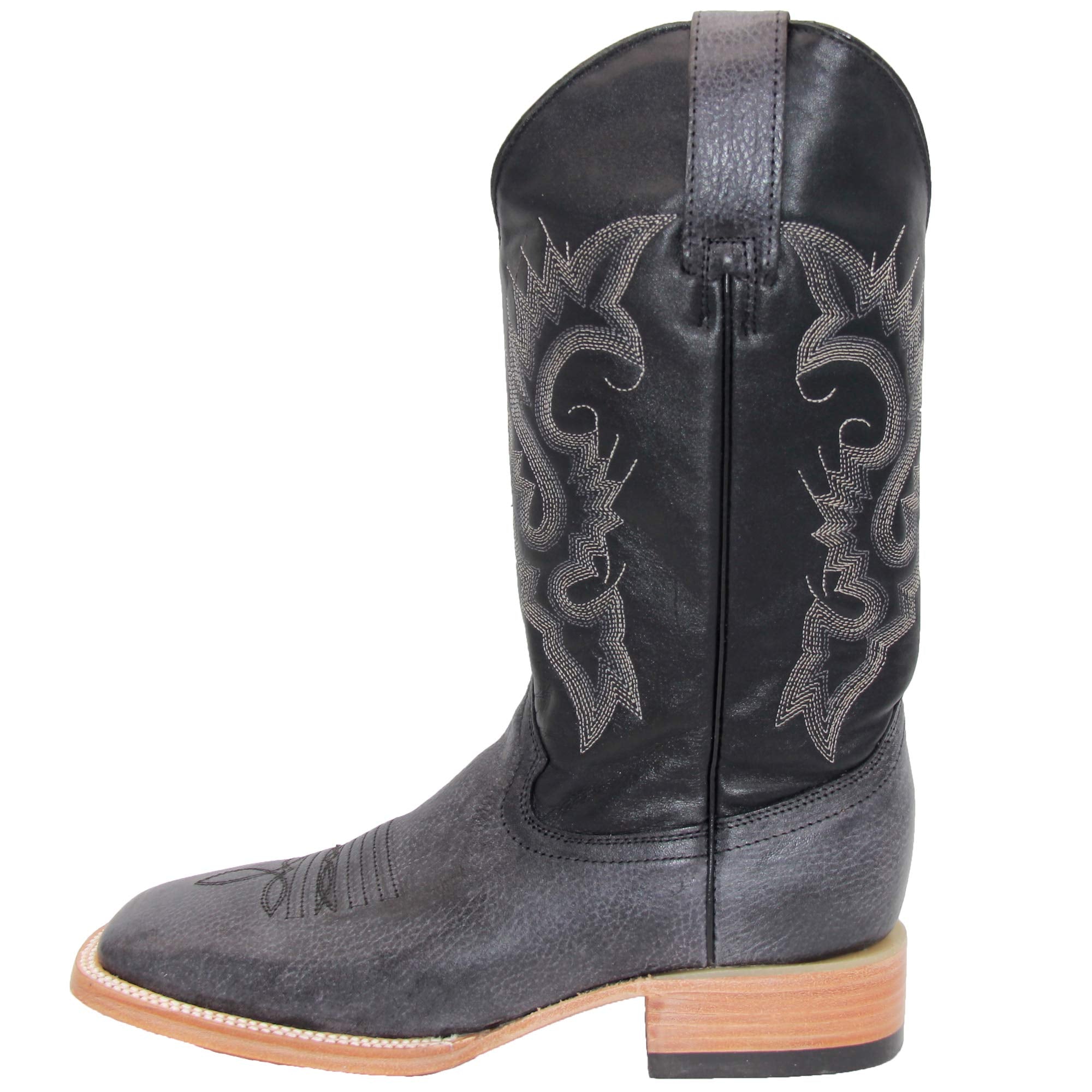Men's Genuine Leather Western Boot Square Toe Cowboy Boot