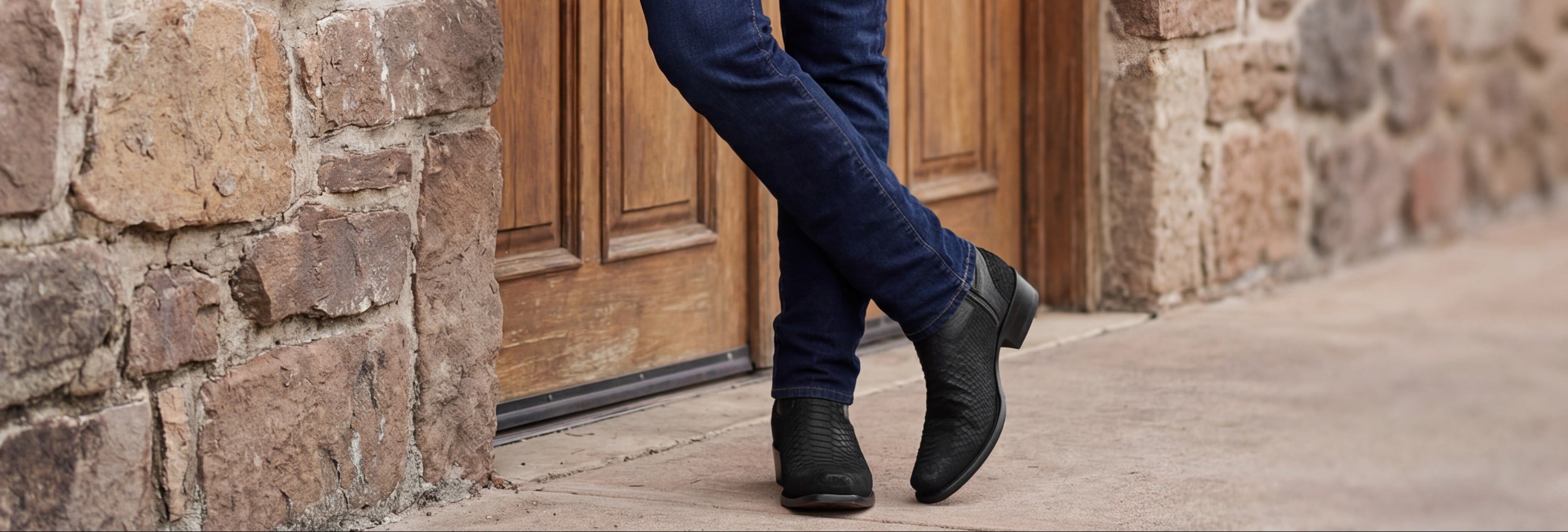 Men's Python Print Boots