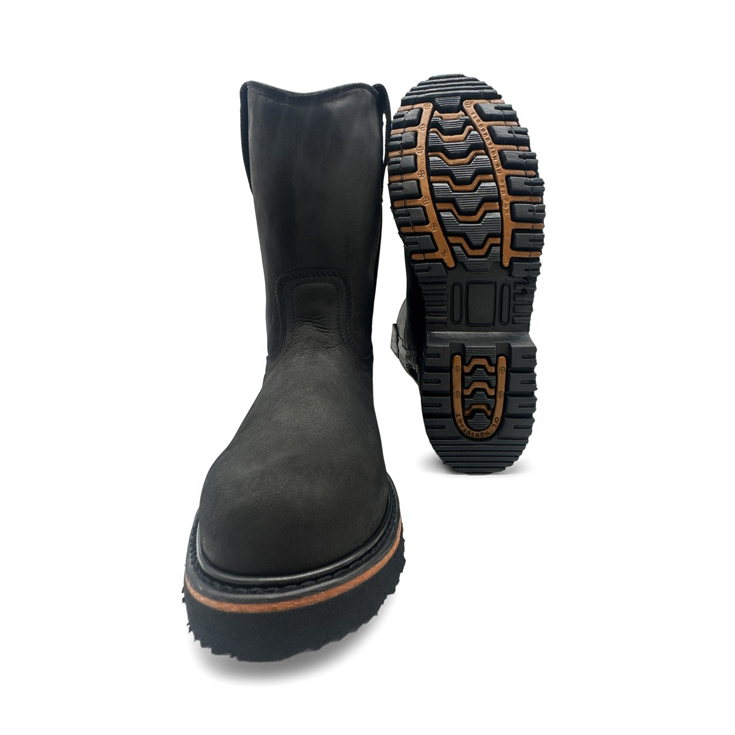 Men's Pull On Leather Heavy Duty Work Boot