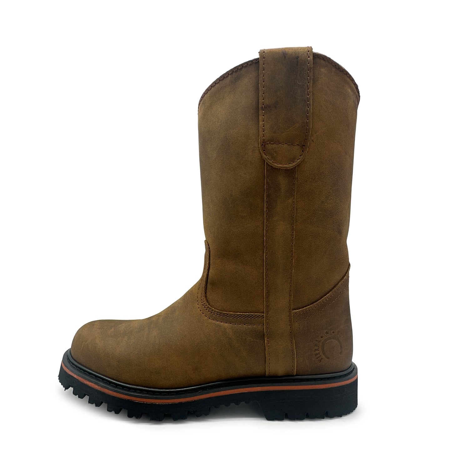 Men's Pull On Leather Heavy Duty Work Boot