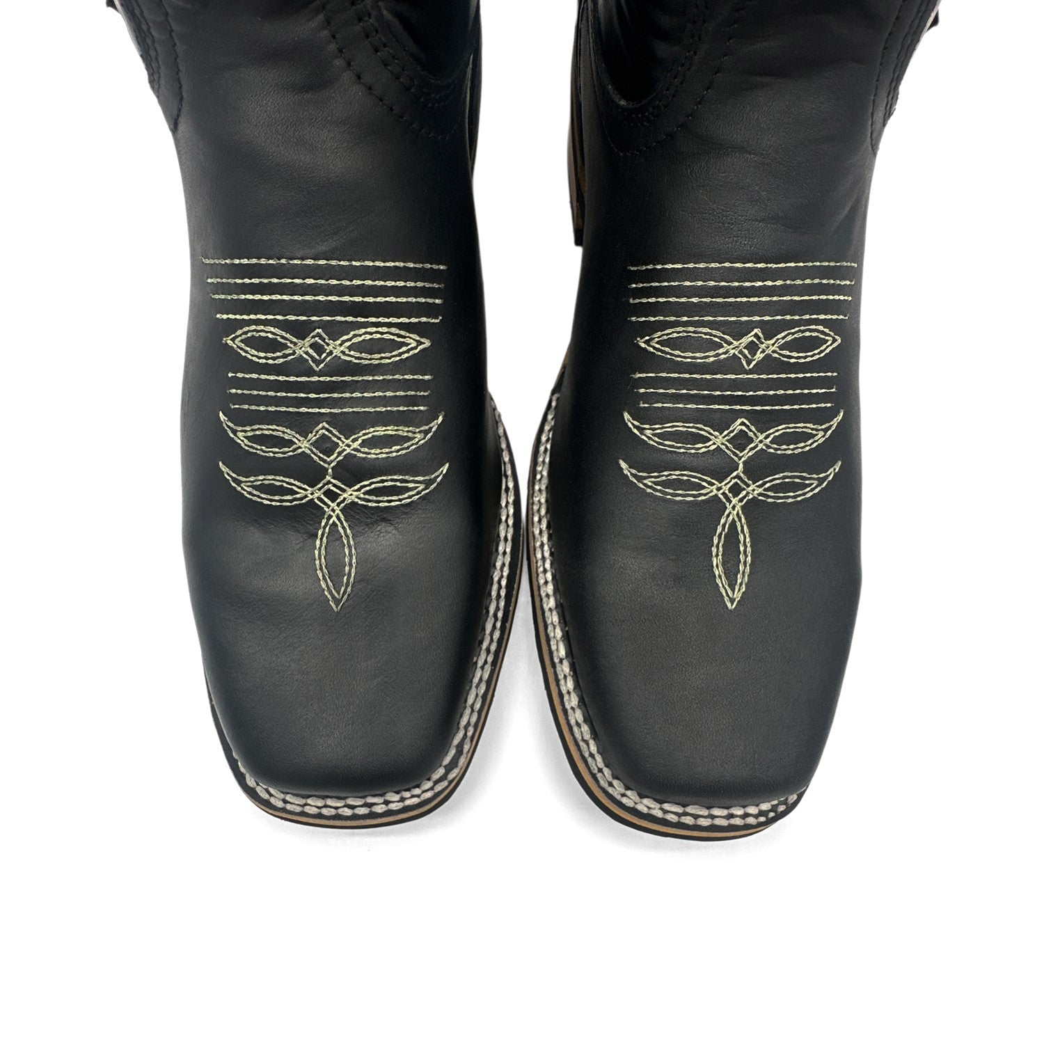 Men's Genuine Leather Cowboy Square Toe Western Rodeo Boots