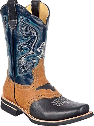 Men's Square Toe Leather Western Cowboy Boot