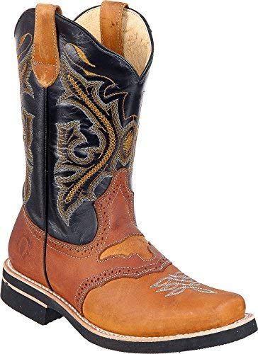 Men's Square Toe Leather Western Cowboy Boot