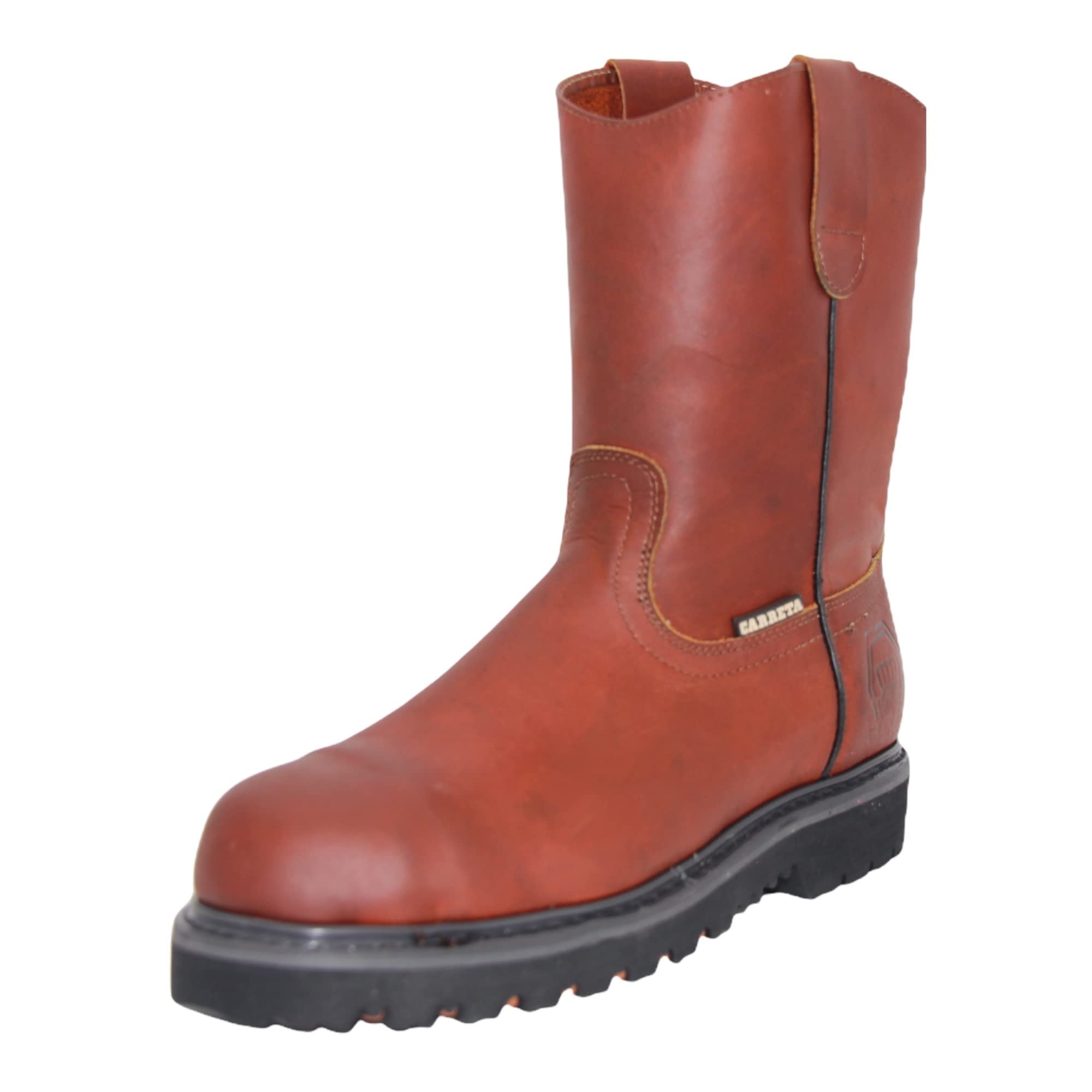 Men's 9" Pull-On Steel Toe Leather Work Boot