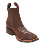 Women's Short Ankle Brown Leather Boot