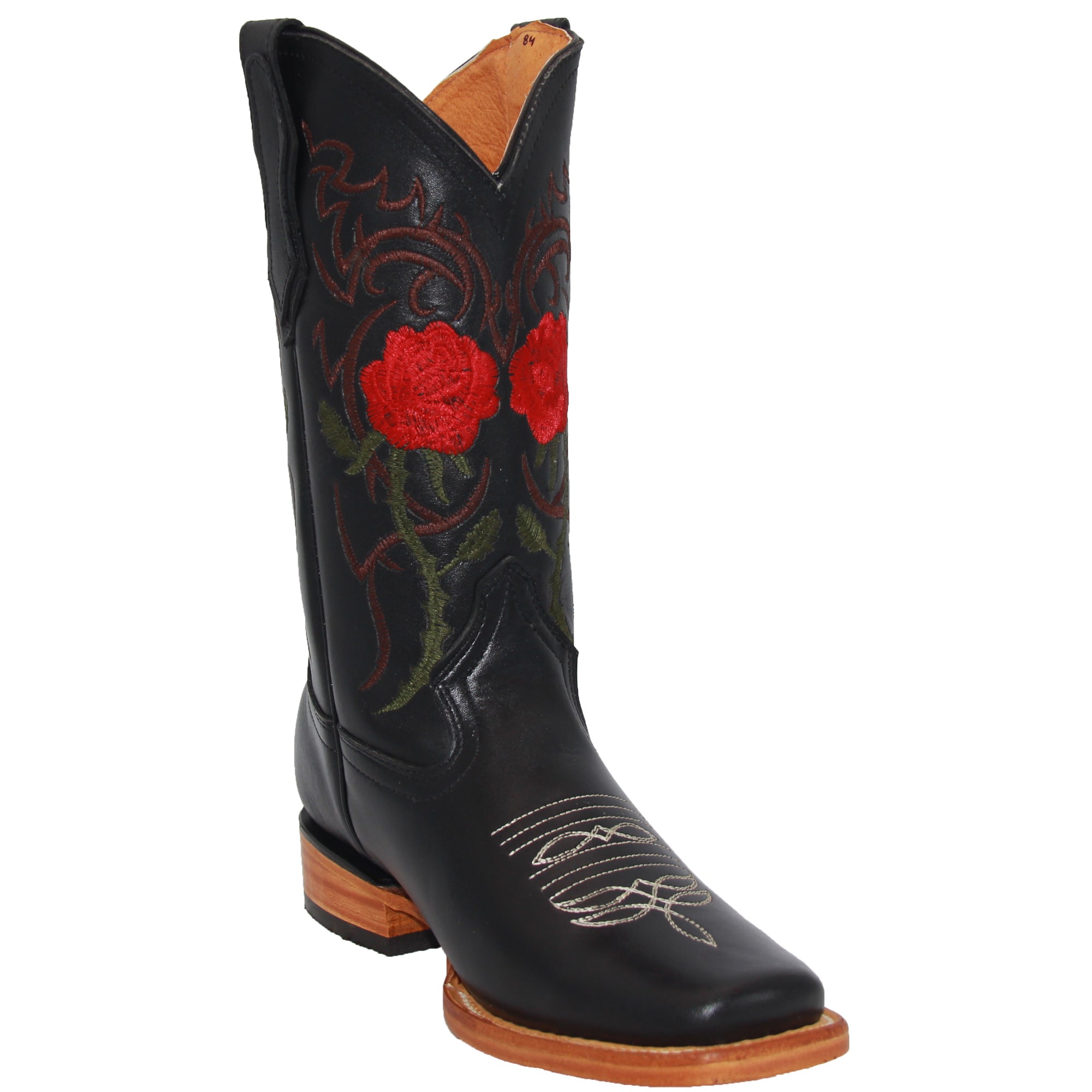 Women’s Leather Floral Embroidered Cowgirl Western Boot
