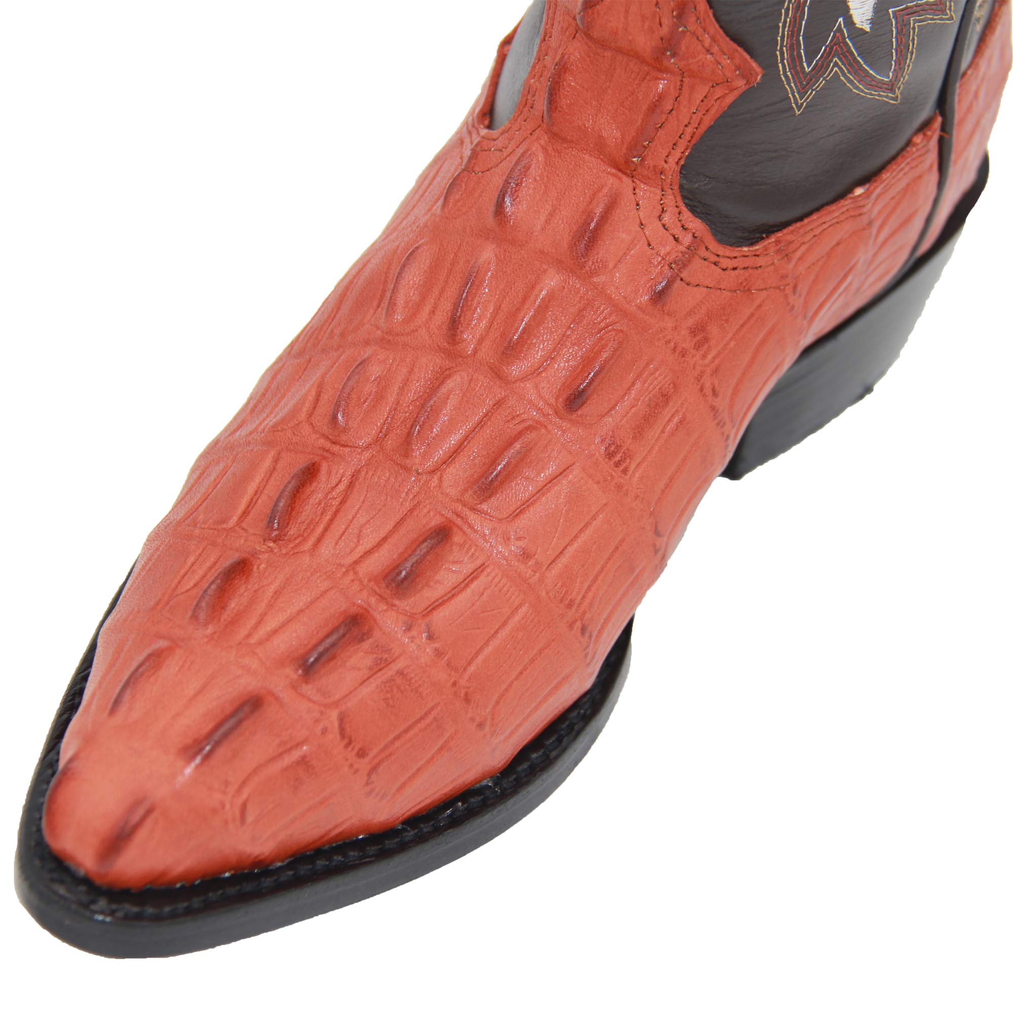 Men's Leather Crocodile Alligator Print Western Cowboy Boots