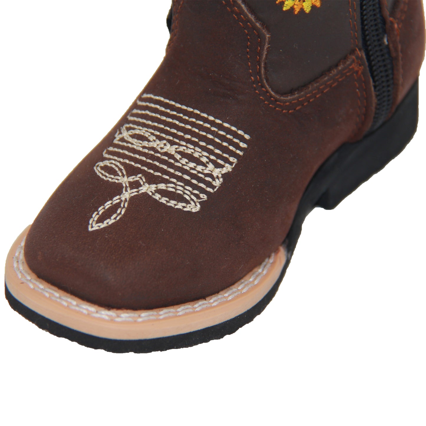 Infant Toddler Girls Western Boots Floral Sunflower Embroidered Cowgirl Cowboy Boot