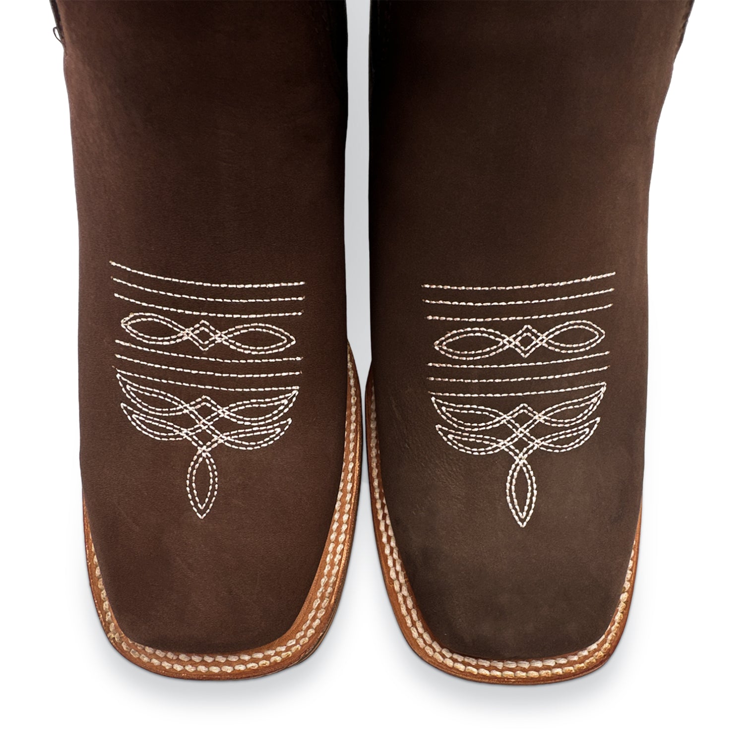 Men's Genuine Leather Square Toe Short Ankle Rodeo Cowboy Boot