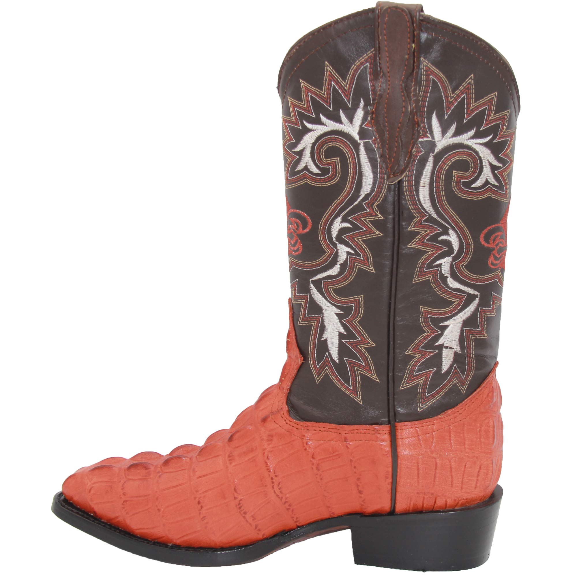 Men's Leather Crocodile Alligator Print Western Cowboy Boots