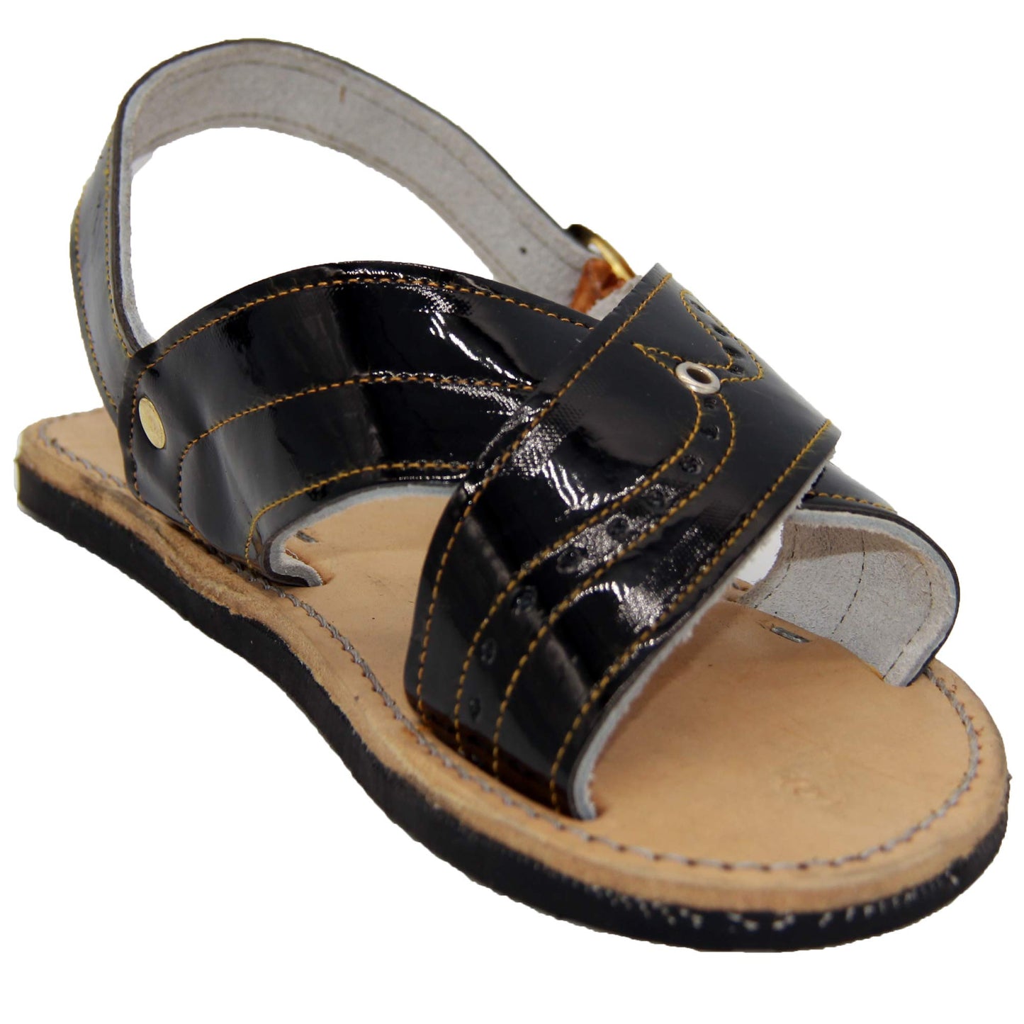 Mens Shiny Leather Mexican Huarache Sandal