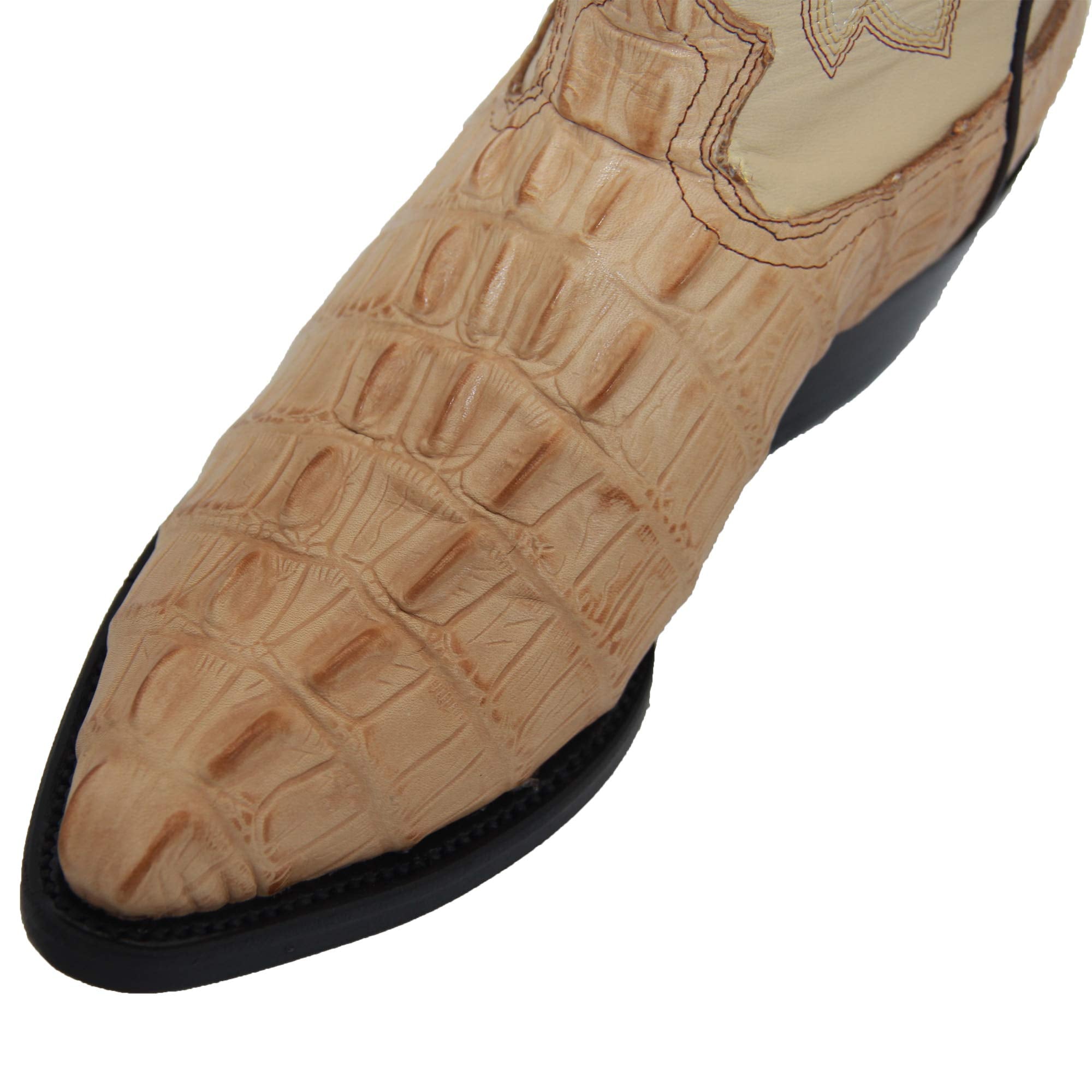 Men's Leather Crocodile Alligator Print Western Cowboy Boots