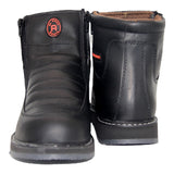 Men's Leather Double Zipper Slip Resistant Moc Toe Soft Toe Work Boot
