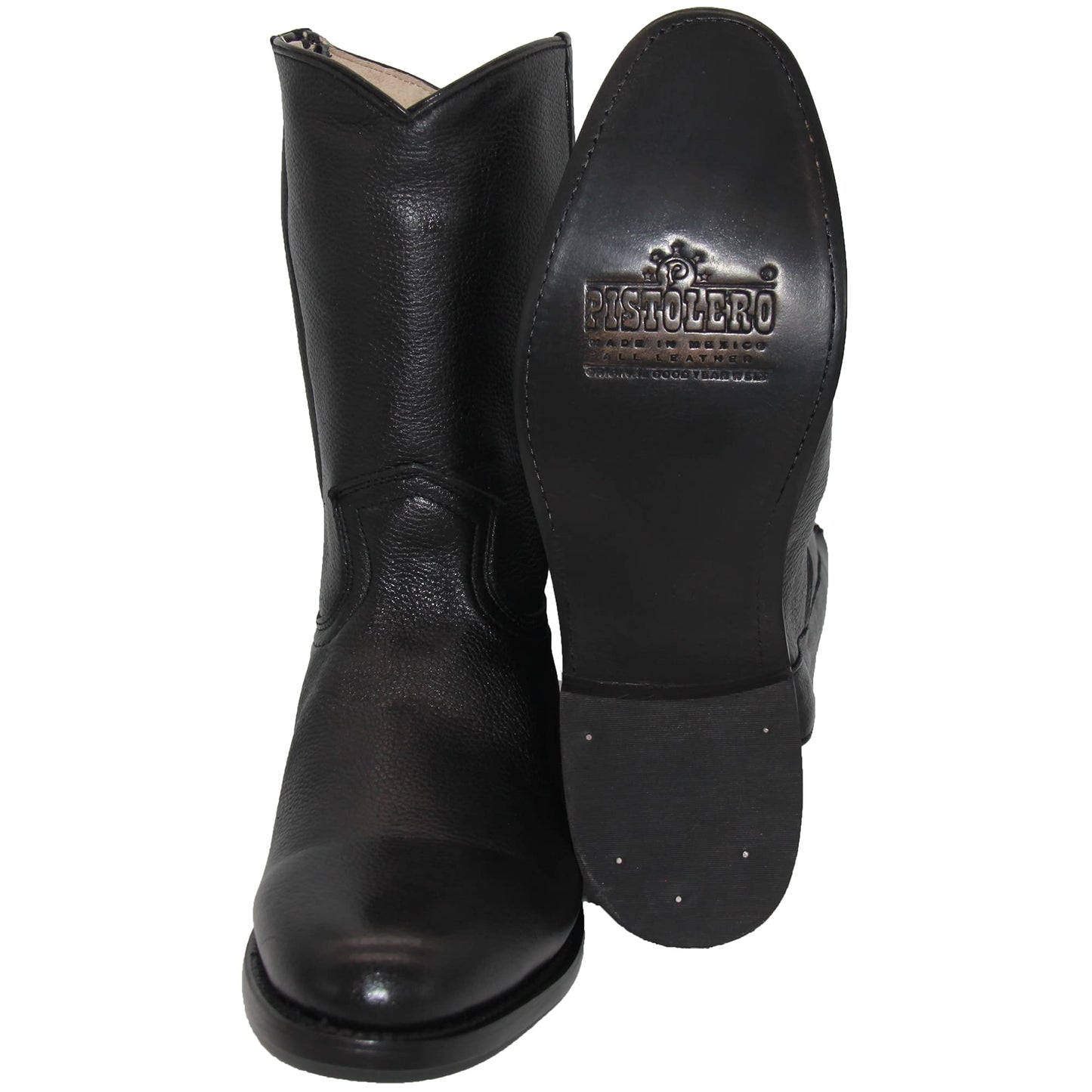 Men’s Genuine Leather Round Toe Roper Western Boot