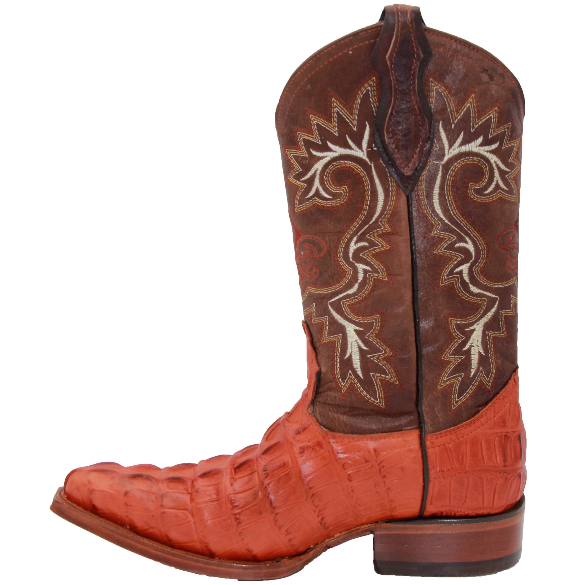 Men's Luxury Leather Crocodile Alligator Print Snip Toe Western Cowboy Boots