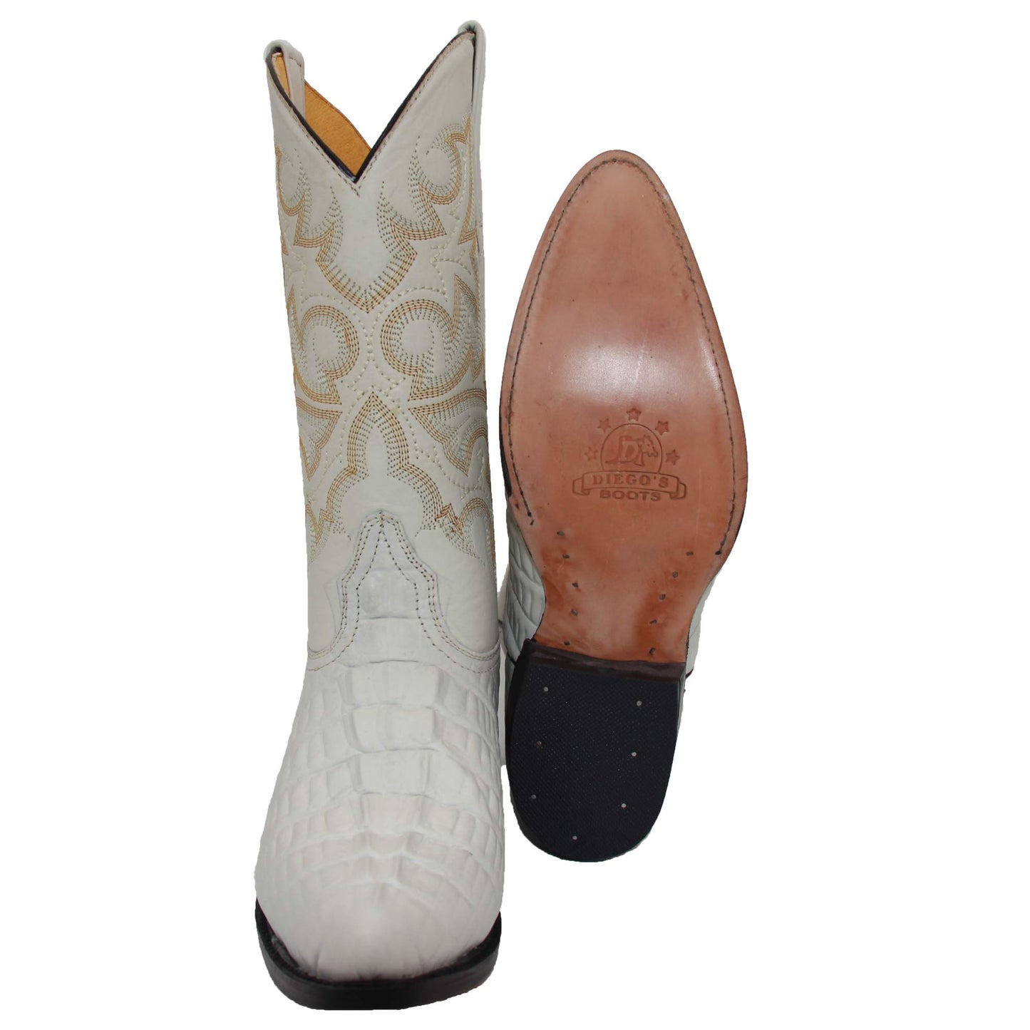 Men's Crocodile Print J Toe Western Cowboy Boot