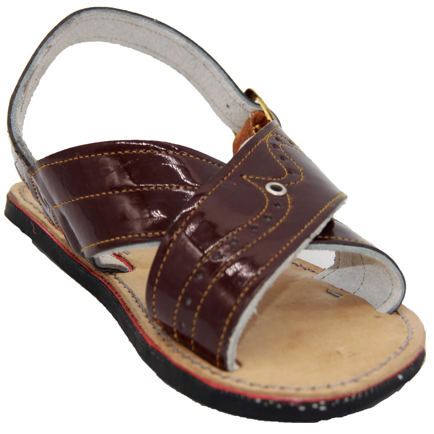 Mens Shiny Leather Mexican Huarache Sandal