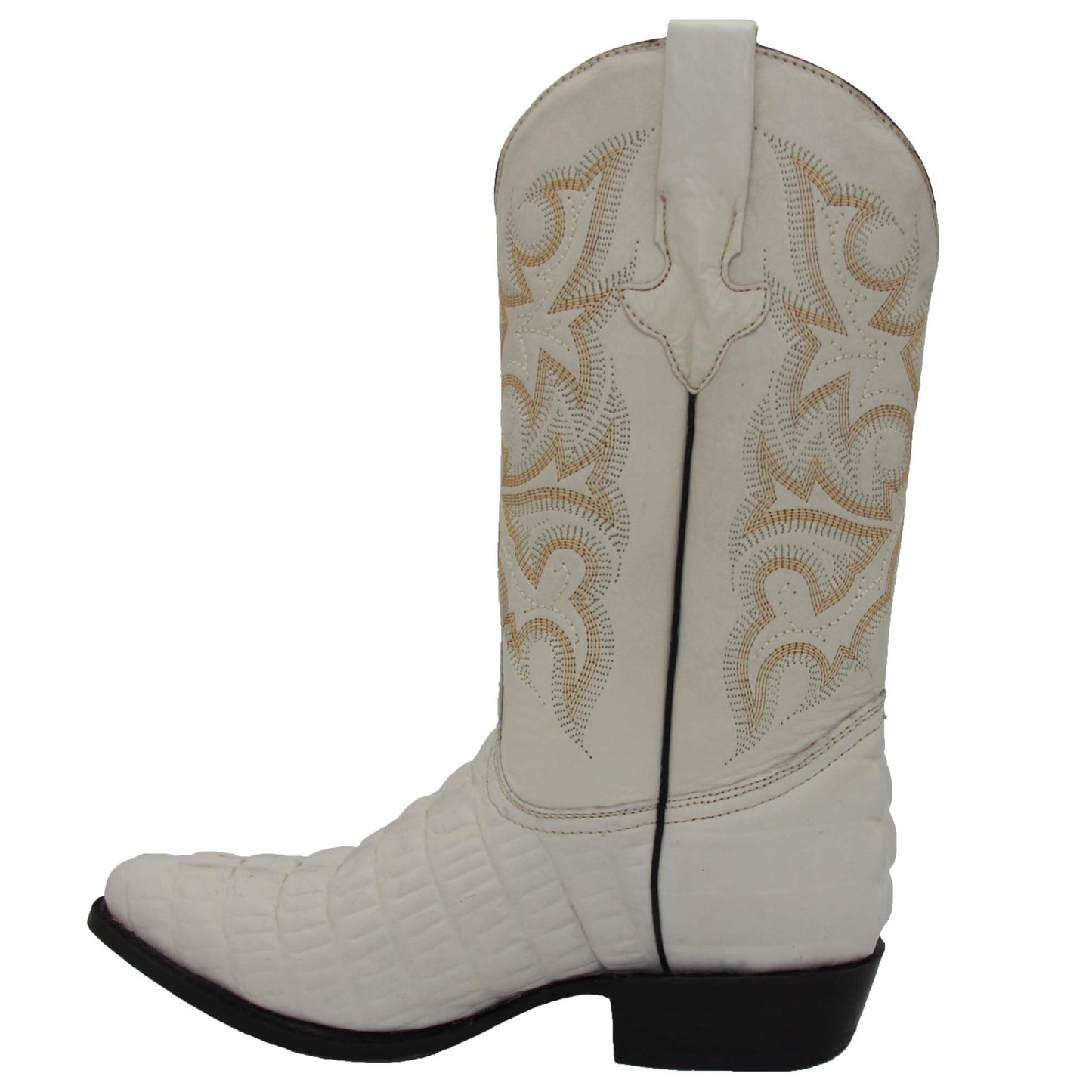 Men's Crocodile Print J Toe Western Cowboy Boot