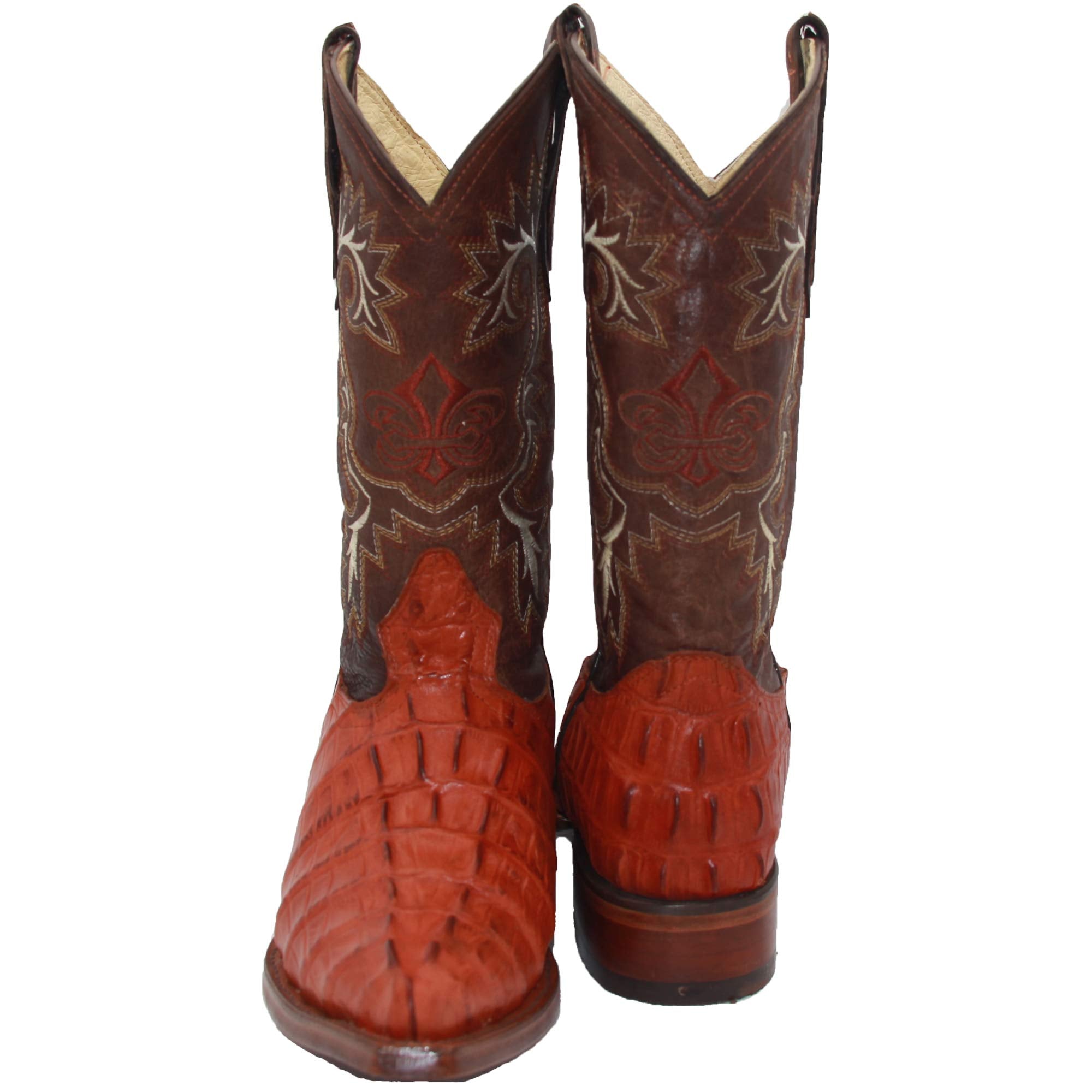 Men's Luxury Leather Crocodile Alligator Print Snip Toe Western Cowboy Boots
