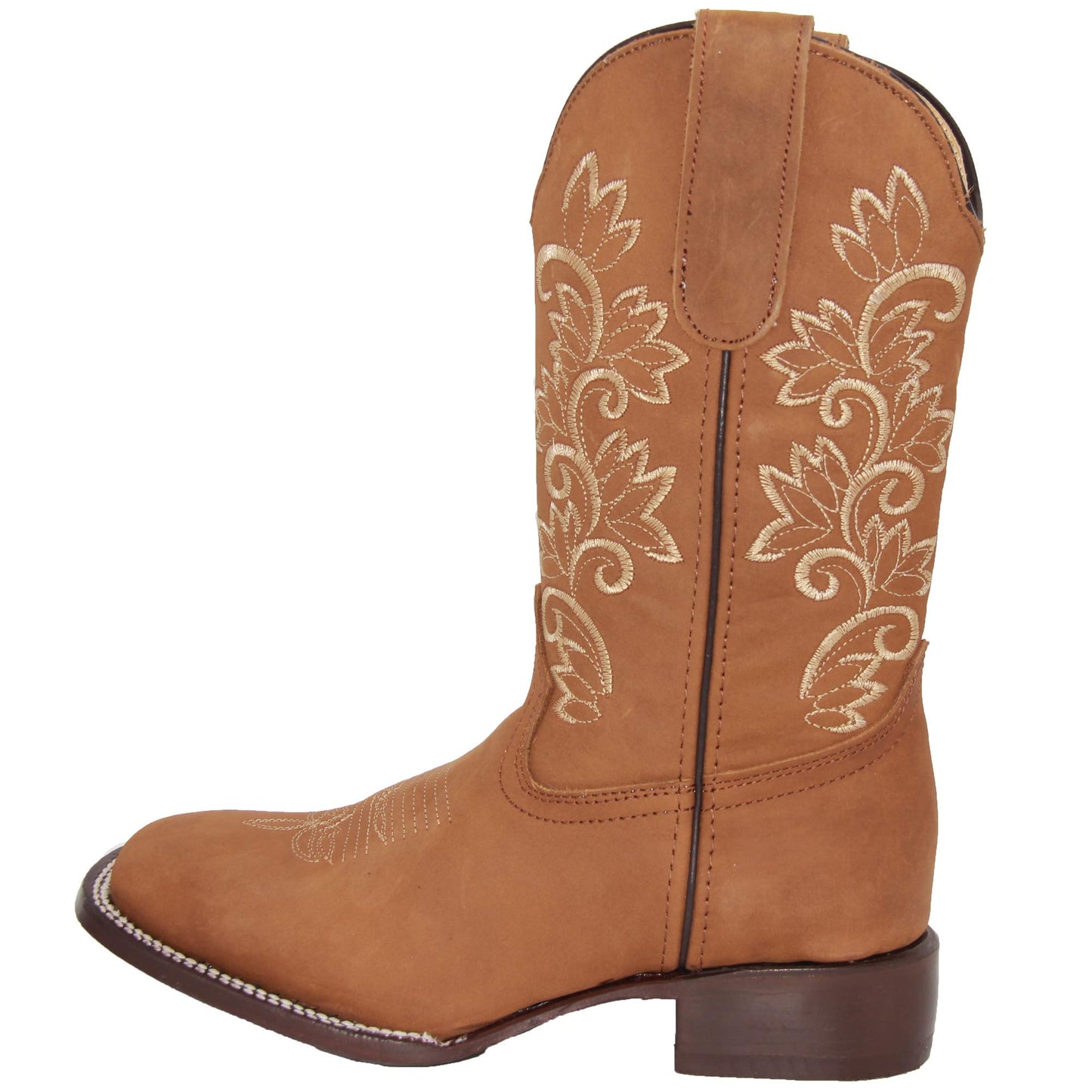 Womens Embroidered Leather Cowgirl Cowboy Square Toe Western Boots