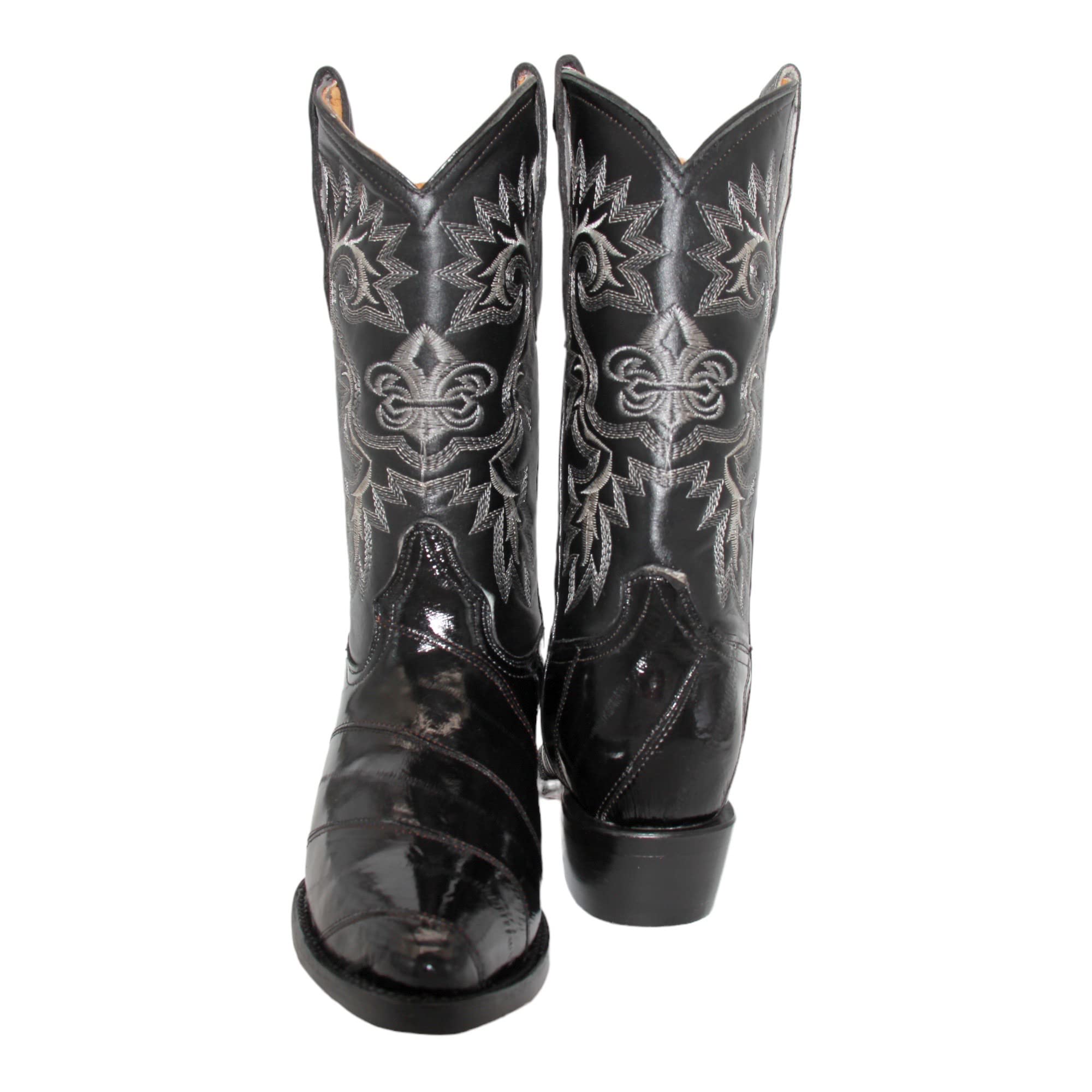 Men's Genuine EEL Skin J Toe Leather Cowboy Boots