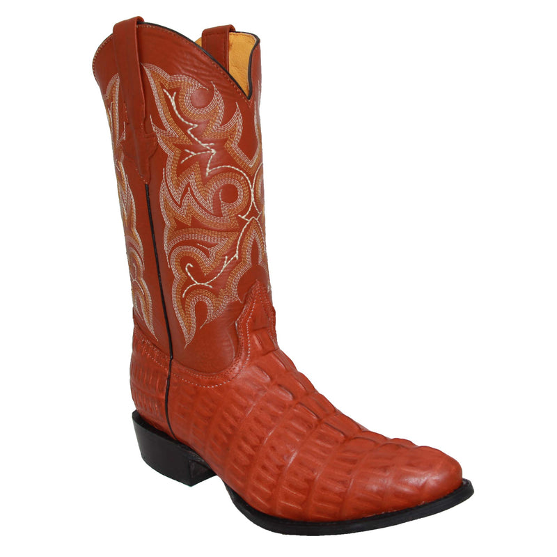 Men's Crocodile Print J Toe Western Cowboy Boot