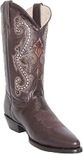 THE WESTERNS SHOPS MEN’S GENUINE LEATHER LUXURY J TOE WESTERN COWBOY BOOT