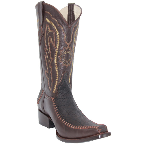 Men’s Genuine Leather Bull Neck Cowboy Boot
