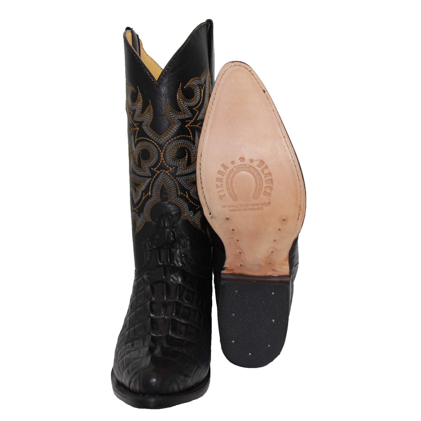 Men's Crocodile Print J Toe Western Cowboy Boot