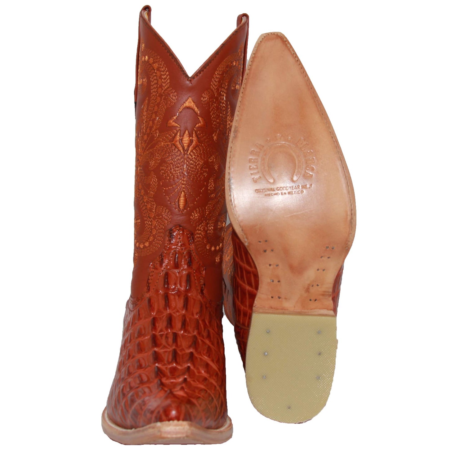 Men's Chihuahua Snip Toe Crocodile Print Cowboy Boot