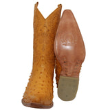 Men's Snip Toe Chihuahua Ostrich Print Cowboy Boot