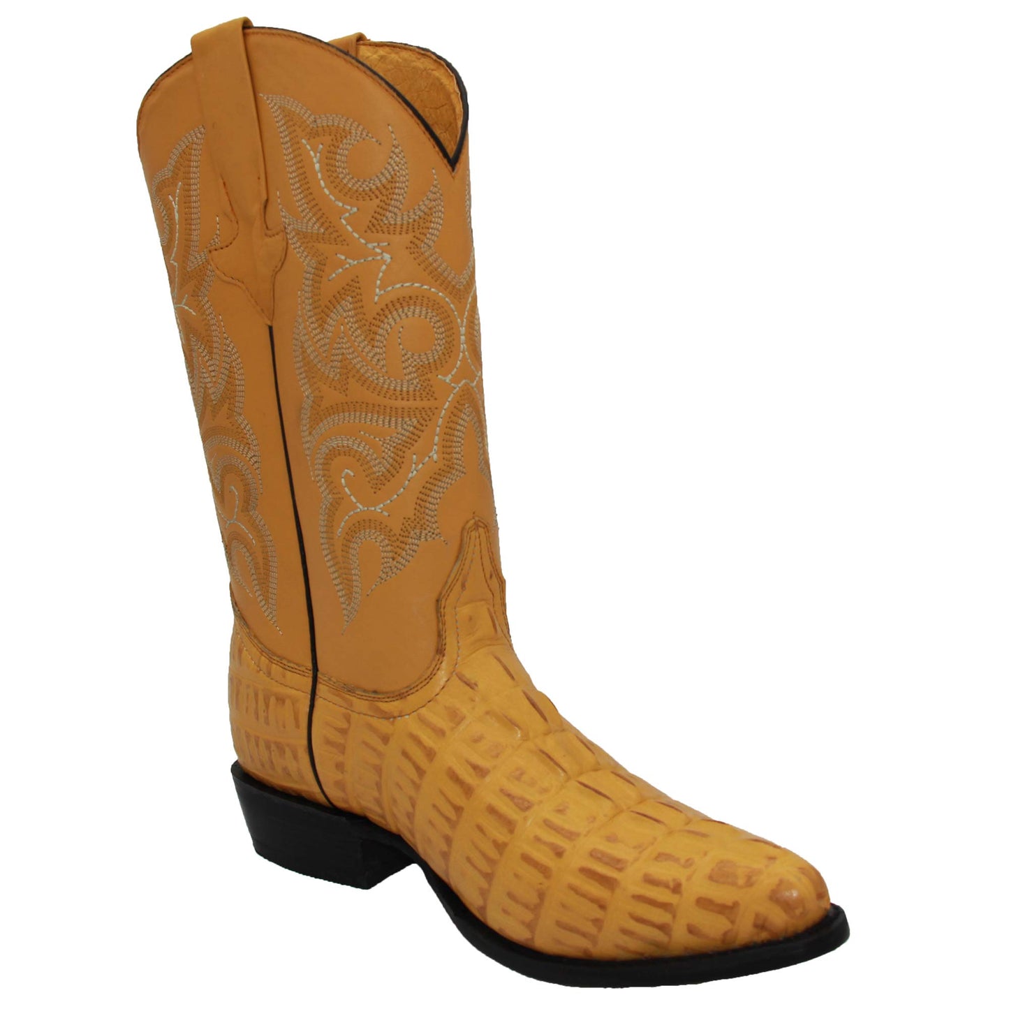 Men's Crocodile Print J Toe Western Cowboy Boot