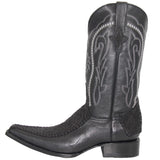 Men’s Genuine Leather Bull Neck Cowboy Boot