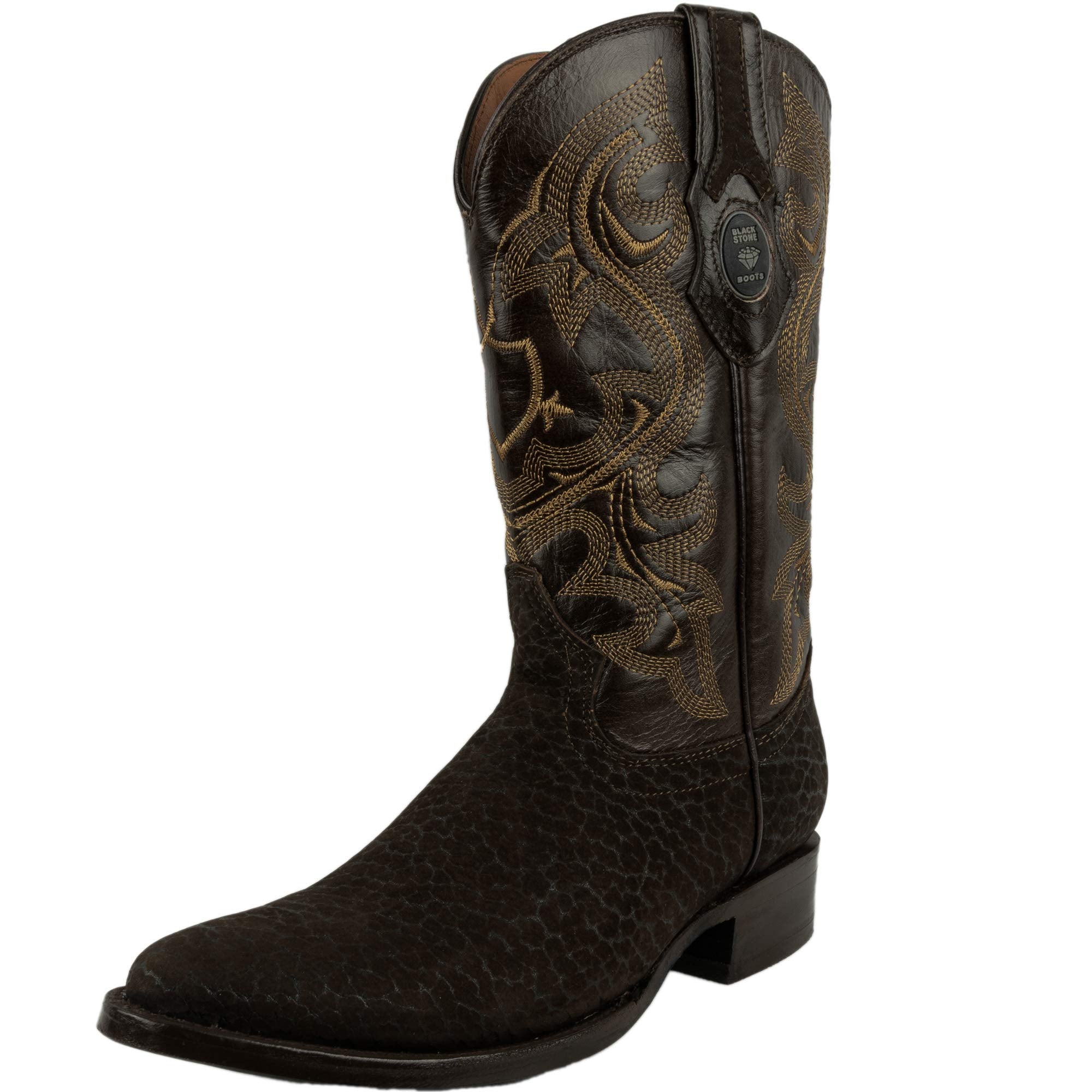 Men's Genuine Leather J Toe Western Cowboy Boot