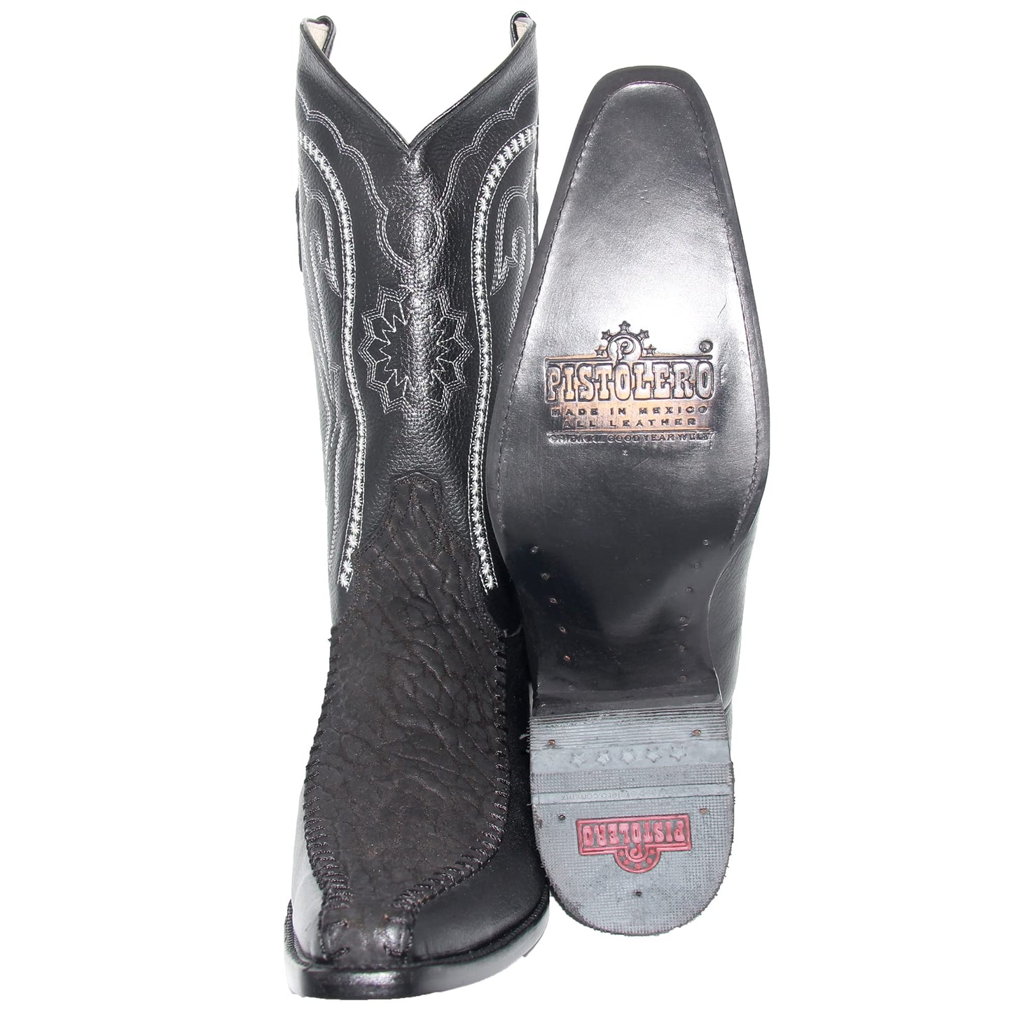 Men’s Genuine Leather Bull Neck Cowboy Boot