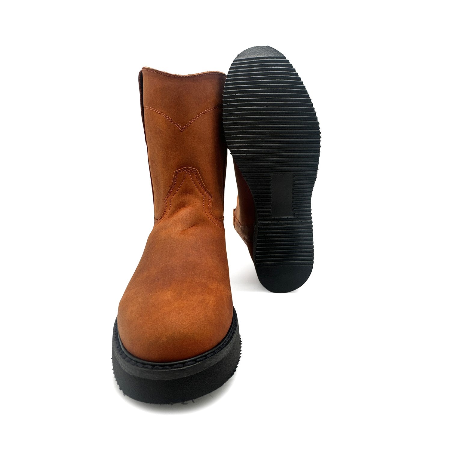 Men's Leather Lightweight Soft Toe Western Work Boot