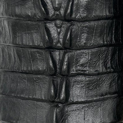 Men's Leather Alligator Tail Print Square Toe Western Cowboy Boot