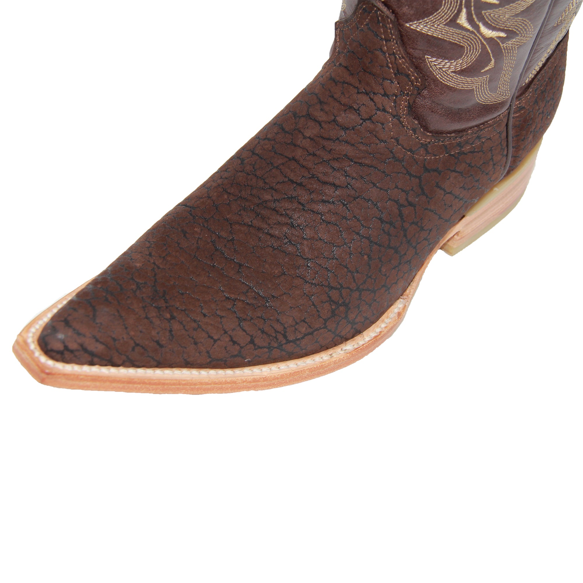 Mens Leather Cowboy Boot Snip Toe Western Leather Boot