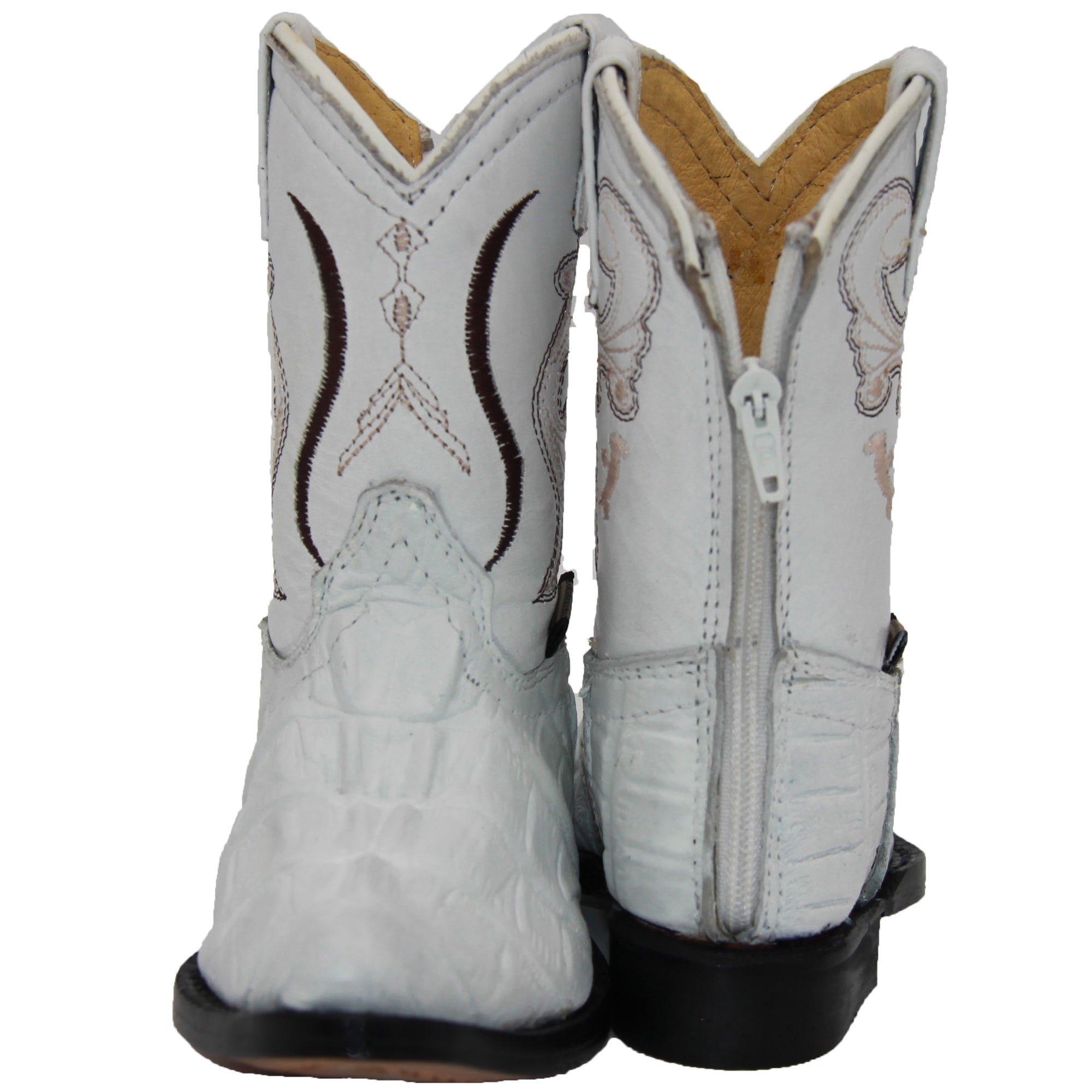 Kids Cowboy Boots Toddlers Western Crocodile Alligator Print Snip Toe Boot