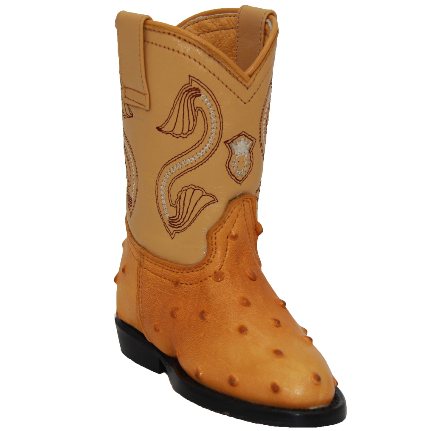 Kids Cowboy Boot Infant Toddler Ostrich Print Western Boot