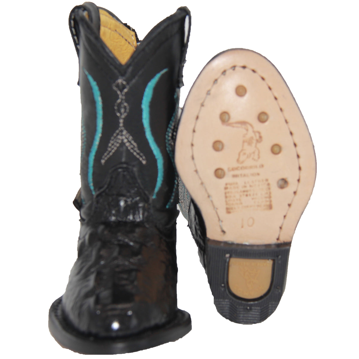 Kids Cowboy Boot Infant Toddler Crocodile Alligator Print Western Boot