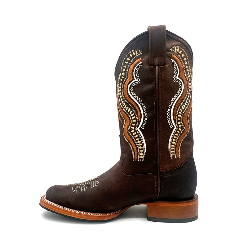 Square Toe Men's Leather Cowboy Western Boot