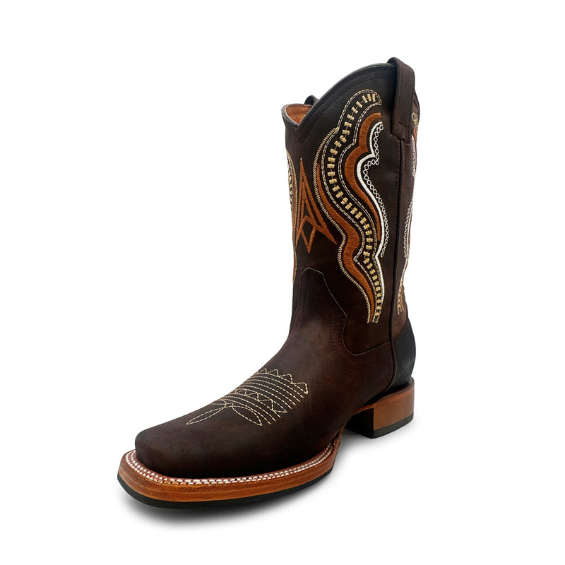 Square Toe Men's Leather Cowboy Western Boot