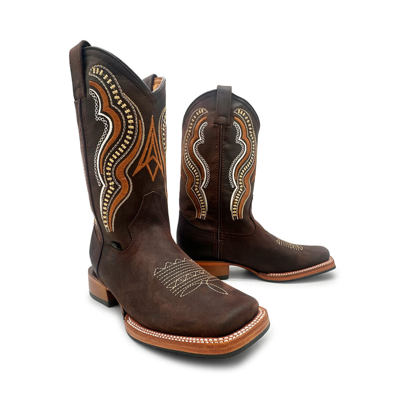 Square Toe Men's Leather Cowboy Western Boot