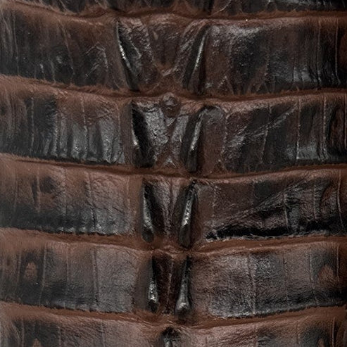 Men's Leather Alligator Tail Print Square Toe Western Cowboy Boot