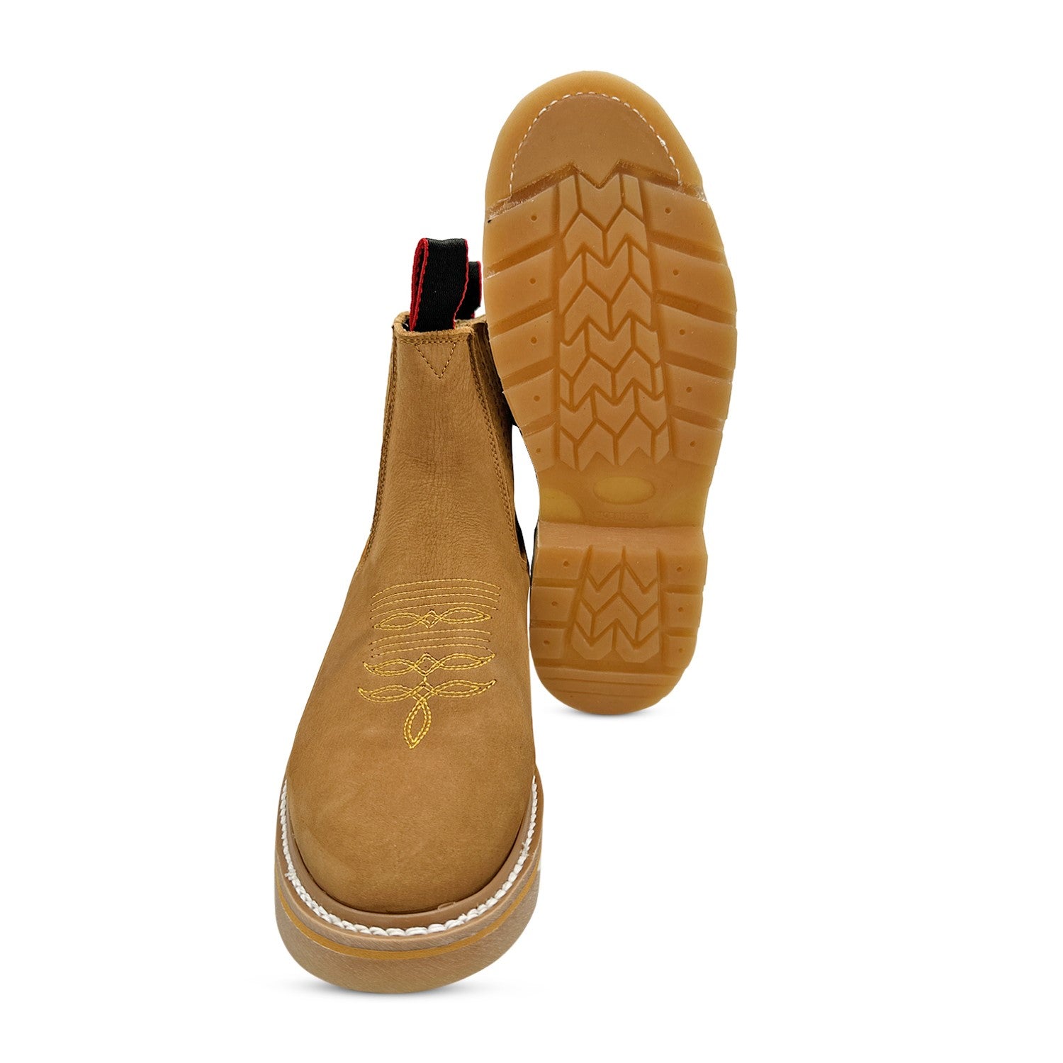 Men's Short Ankle Western Rodeo Cowboy Boot, Men's Leather Soft Toe Work Boot